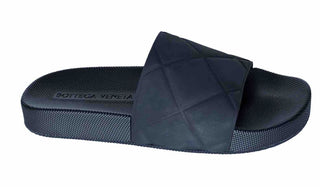 NIB $520 Bottega Veneta Women’s Matt Rubber Black Slides Sandals 10 (40) 640051