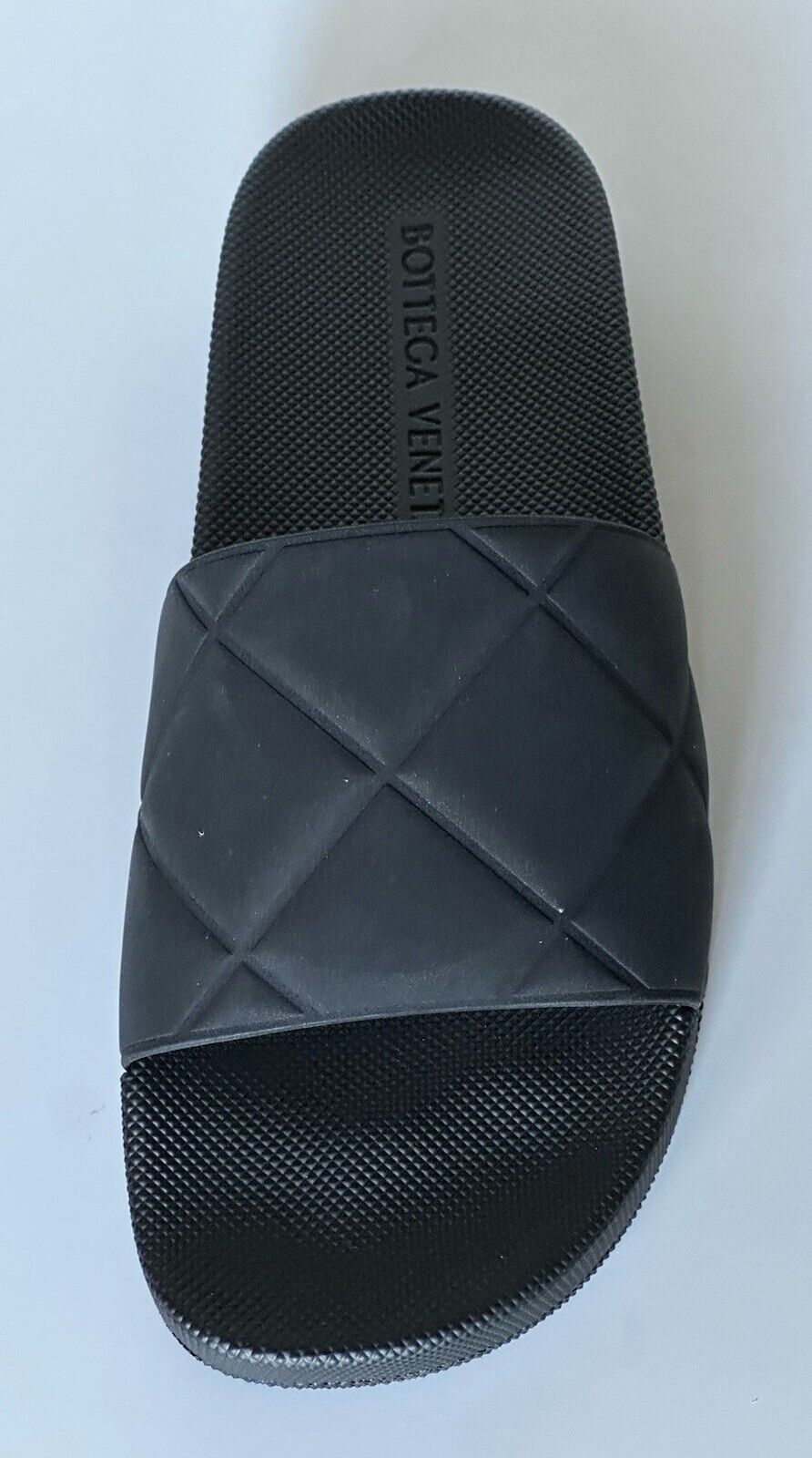 NIB $520 Bottega Veneta Women’s Matt Rubber Black Slides Sandals 7 (37) 640051