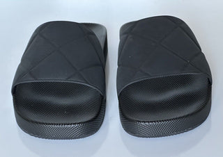 NIB $520 Bottega Veneta Women’s Matt Rubber Black Slides Sandals 9 (39) 640051
