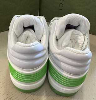 NIB $950 Gucci Women GG Demetra Basket Sneakers White/Green 9.5 US/39.5 700290