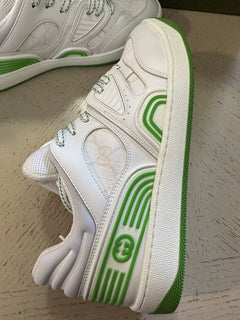 NIB $950 Gucci Women GG Demetra Basket Sneakers White/Green 9.5 US/39.5 700290