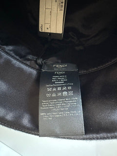 NWT $690 Fendi FF Wool Black Men’s Bucket Hat Medium FXQ801 Made in Italy
