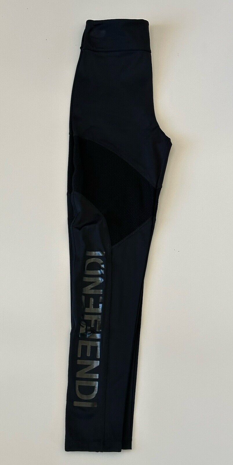 NWT $580 Fendi Women's Black Knitted Fabric Track Pants L  FAB341 Made in Italy