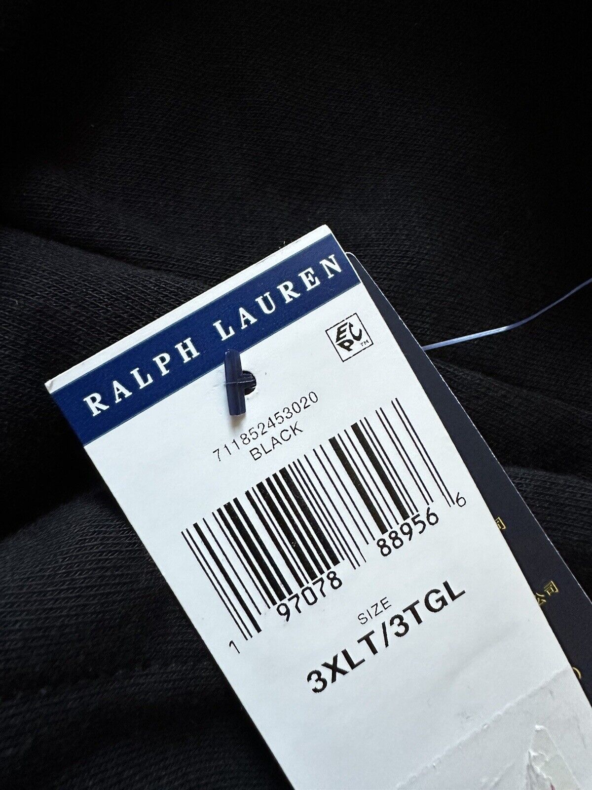 NWT $188 Polo Ralph Lauren Holiday Bear Sweatshirt with Hoodie Black 3XLT/3TGL