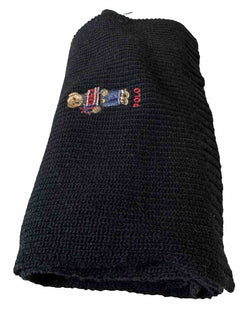 Polo Ralph Lauren Bear Knit Black Scarf 183cmx30.5cm NWT $78