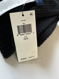 Polo Ralph Lauren Bear Knit Black Scarf 183cmx30.5cm NWT $78