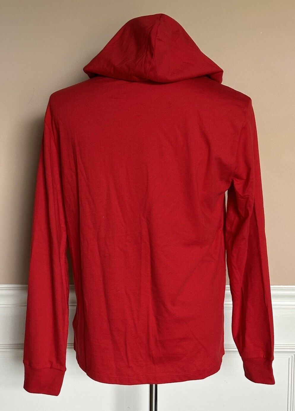 NWT $85 Polo Ralph Lauren Bear Long Sleeve T-shirt with Hoodie Red Medium