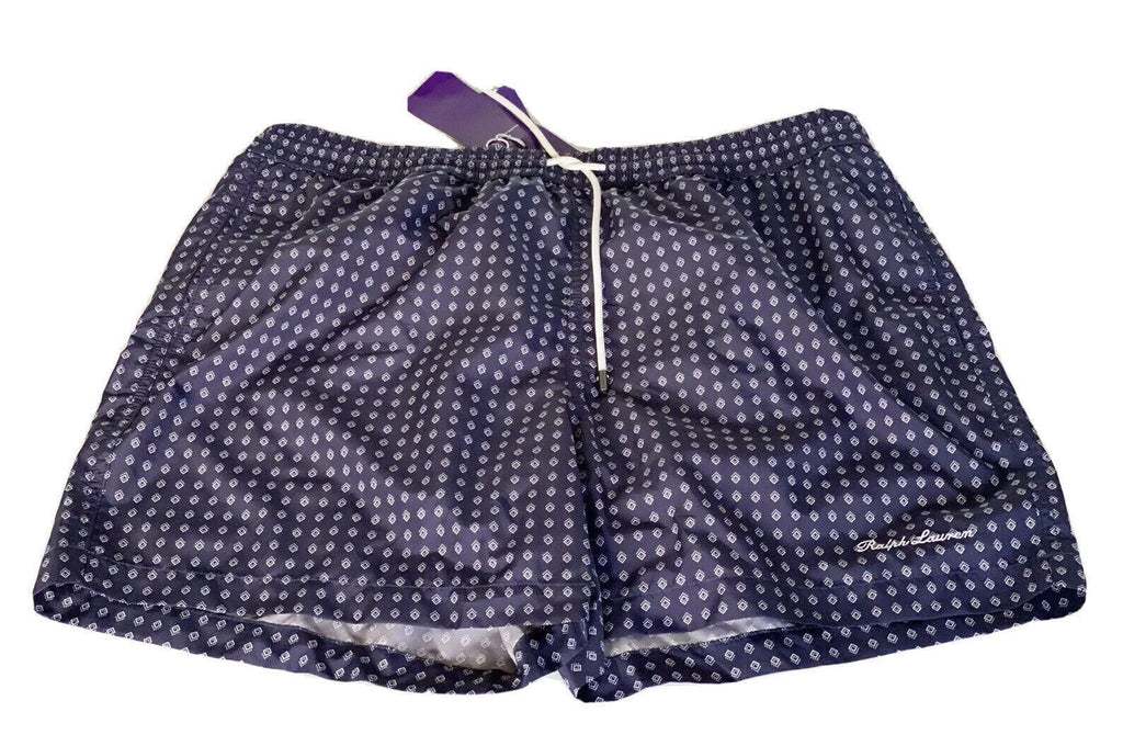 NWT $395 Polo Ralph Lauren Purple Label Mens Navy Swim Shorts Trunks M Portugal