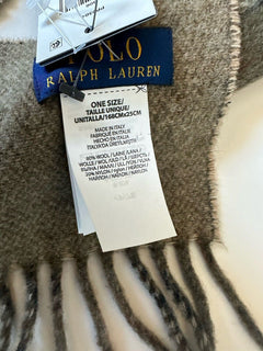 NWT $75 Polo Ralph Lauren Wool Scarf 168cmx25cm Made in Italy