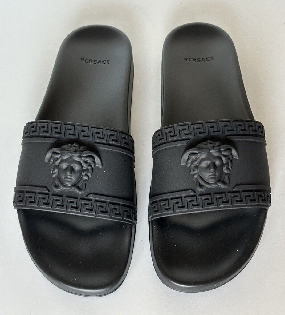 NIB $375 VERSACE Medusa Head Men's Black Sandals 11 US (44 Euro) DSU5883 Italy