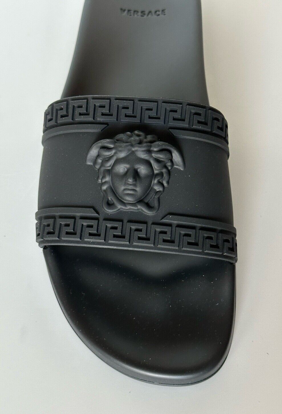NIB $375 VERSACE Medusa Head Men's Black Sandals 11 US (44 Euro) DSU5883 Italy