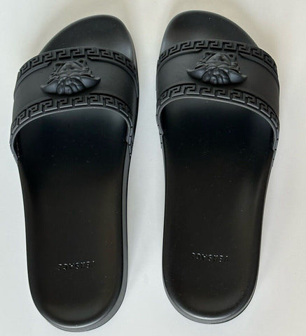 NIB $375 VERSACE Medusa Head Men's Black Sandals 11 US (44 Euro) DSU5883 Italy