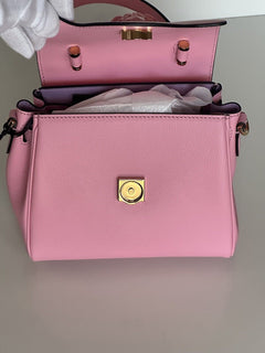 NWT $2125 Versace Top Handle Leather Pink Small Shoulder Bag DBFI040 Italy