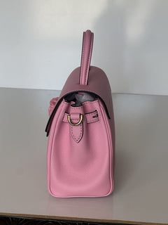 NWT $2125 Versace Top Handle Leather Pink Small Shoulder Bag DBFI040 Italy