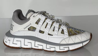 Versace Men's Trigreca Barocco Sneakers White 13 (46 Euro) IT DSU8094IT NIB $990