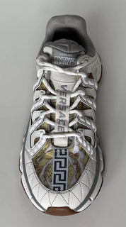 Versace Men's Trigreca Barocco Sneakers White 13 (46 Euro) IT DSU8094IT NIB $990