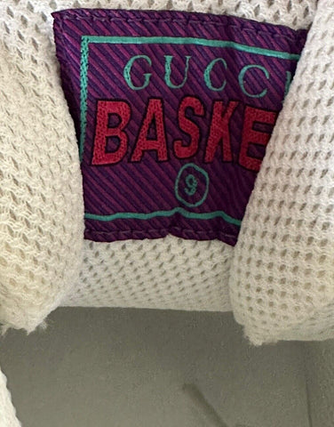 NIB Gucci Men's Low-top White/Red Leather Sneakers 9.5 US (Gucci 9G) 697882 IT