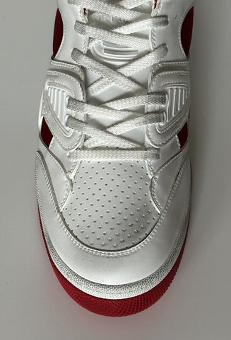 NIB Gucci Men's Low-top White/Red Leather Sneakers 9.5 US (Gucci 9G) 697882 IT
