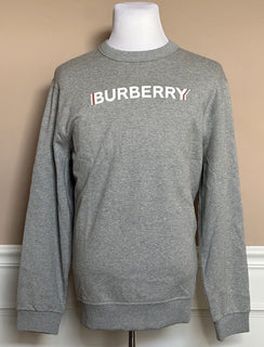Burberry Fawson Pale Grey Sweatshirt 2XS 8052992 (Oversized) NWT $680