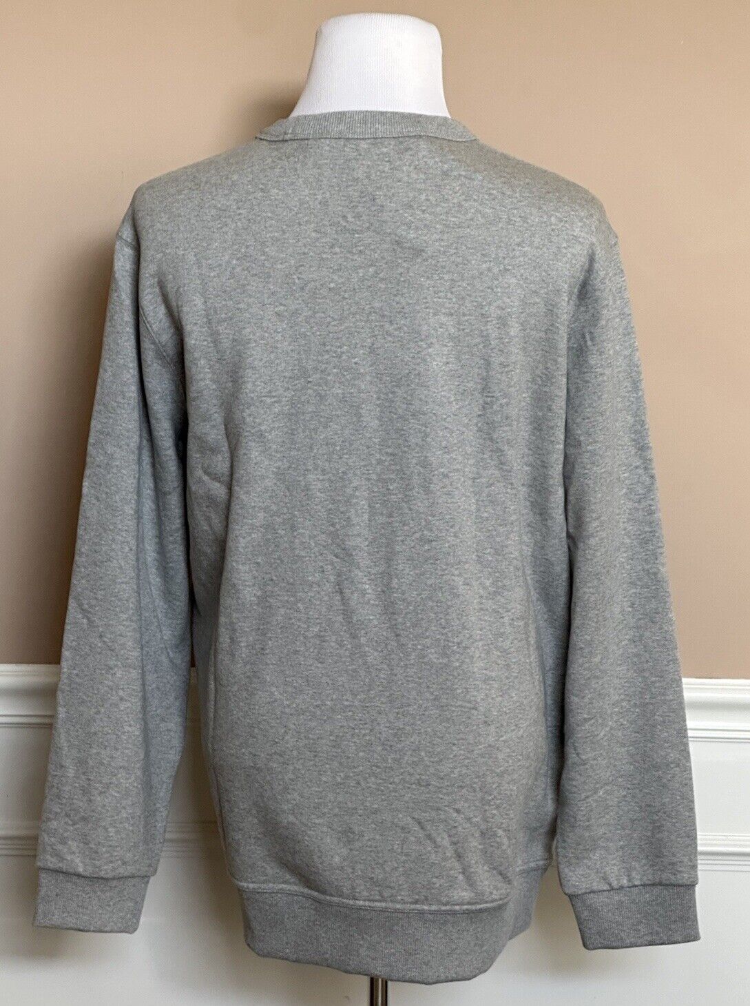 NWT $680 Burberry Fawson Pale Grey Sweatshirt 2XS 8052992 (Oversized)