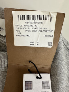Burberry Fawson Pale Grey Sweatshirt 2XS 8052992 (Oversized) NWT $680