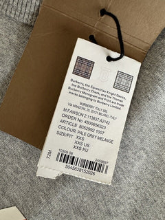 Burberry Fawson Pale Grey Sweatshirt 2XS 8052992 (Oversized) NWT $680