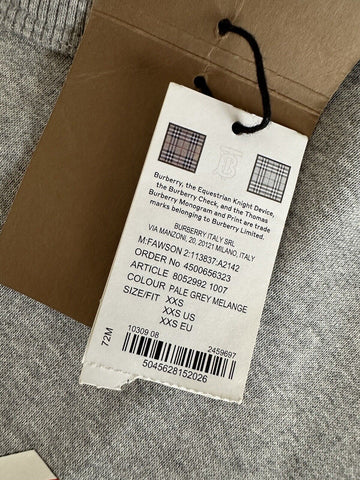 Burberry Fawson Pale Grey Sweatshirt 2XS 8052992 (Oversized) NWT $680