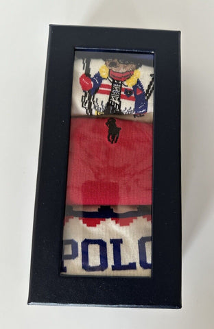 NWT $38 Polo Ralph Lauren Socks Gift Set (3 Pairs) 9-11 Fits Shoe size 4 to 10.5