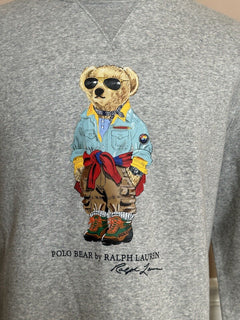 NWT $168 Polo Ralph Lauren Long Sleeve Bear Fleece Sweatshirt Gray 2XL