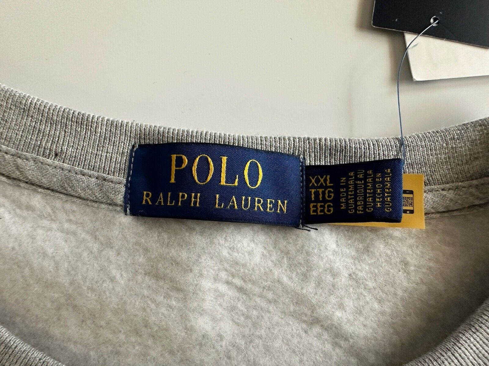 NWT $168 Polo Ralph Lauren Long Sleeve Bear Fleece Sweatshirt Gray 2XL