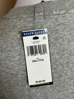 NWT $168 Polo Ralph Lauren Long Sleeve Bear Fleece Sweatshirt Gray 2XL