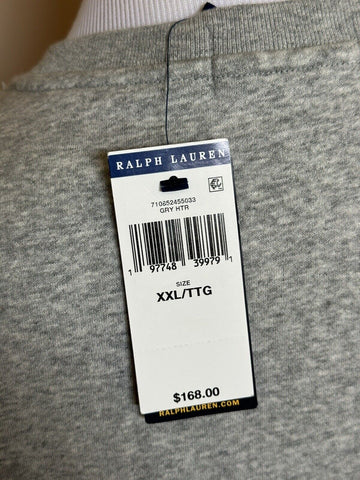 NWT $168 Polo Ralph Lauren Long Sleeve Bear Fleece Sweatshirt Gray 2XL