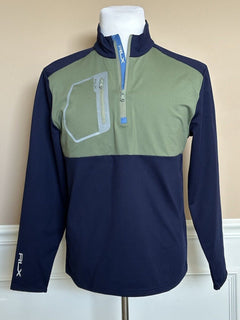 NWT $148 Polo Ralph Lauren RLX Men's Windbreaker Jacket Green/Blue Medium