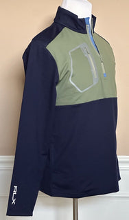 NWT $148 Polo Ralph Lauren RLX Men's Windbreaker Jacket Green/Blue Medium