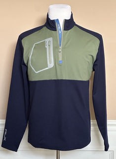 NWT $148 Polo Ralph Lauren RLX Men's Windbreaker Jacket Green/Blue Medium