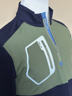 NWT $148 Polo Ralph Lauren RLX Men's Windbreaker Jacket Green/Blue Medium