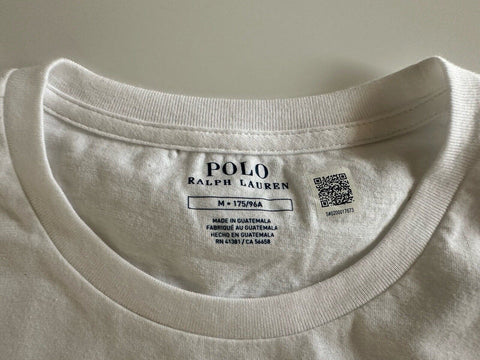 NWT $65 Polo Ralph Lauren Short Sleeve Signature Logo T-shirt White M