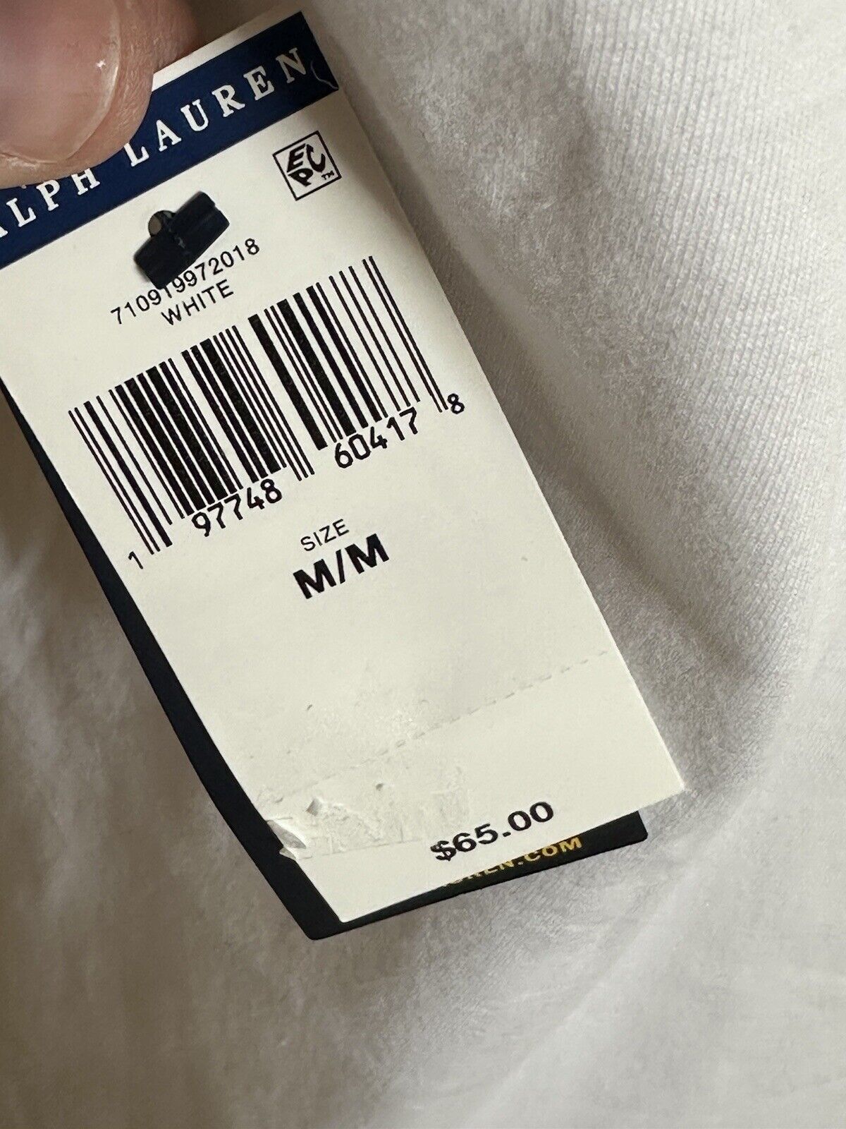 NWT $65 Polo Ralph Lauren Short Sleeve Signature Logo T-shirt White M