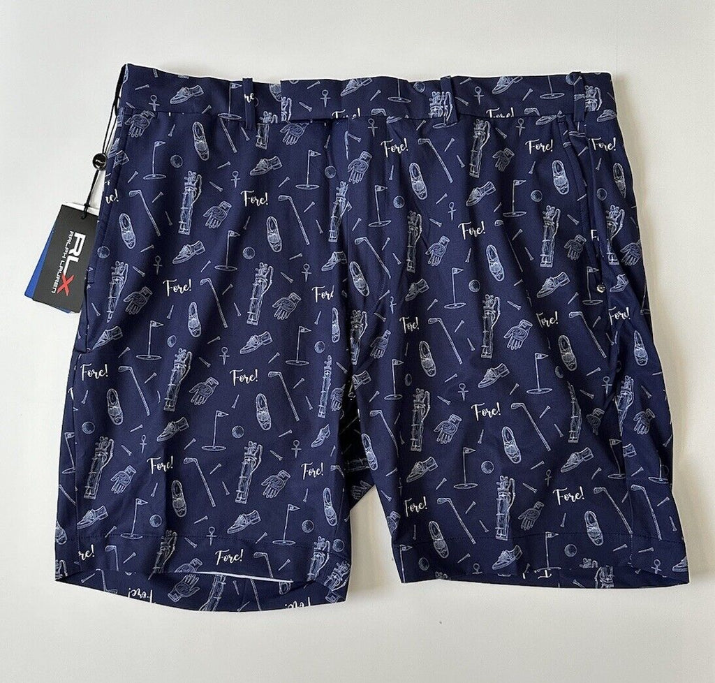 NWT $115 Polo Ralph Lauren RLX Tailored Fit Men’s Blue Shorts 36 US (38”)