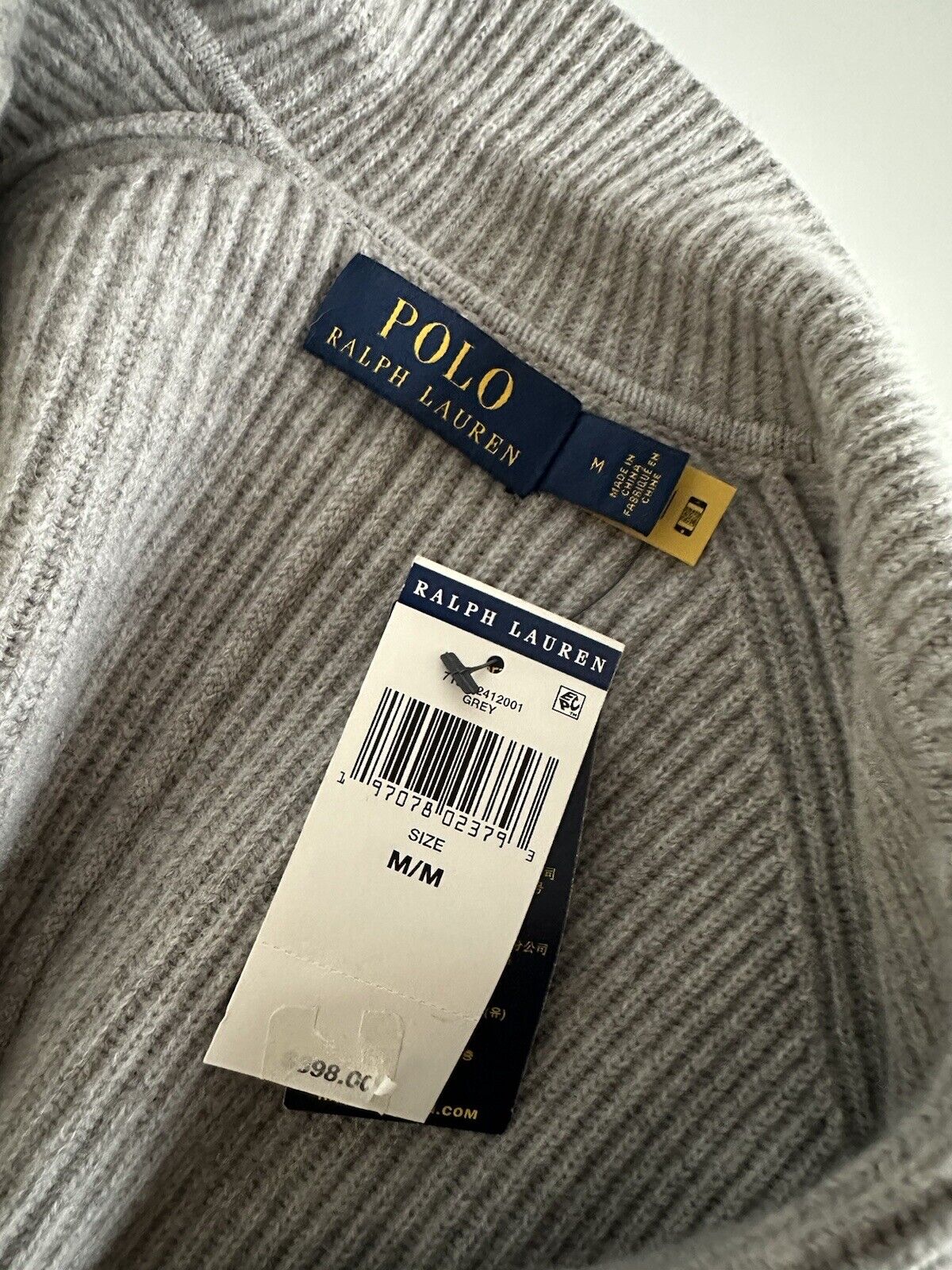 NWT $398 Polo Ralph Lauren Men's Grey Wool Jacket Medium