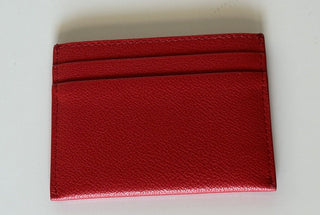 NWT $250 Burberry Sandon Embossed Smooth Leather Red Card Case 80613681