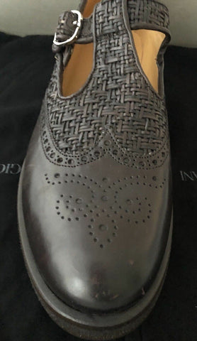 NIB $1275 Giorgio Armani Slipper Monkstrap Men’s Sandals Brown 9 US X2L084 IT