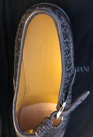 NIB $1275 Giorgio Armani Slipper Monkstrap Men’s Sandals Brown 9 US X2L084 IT