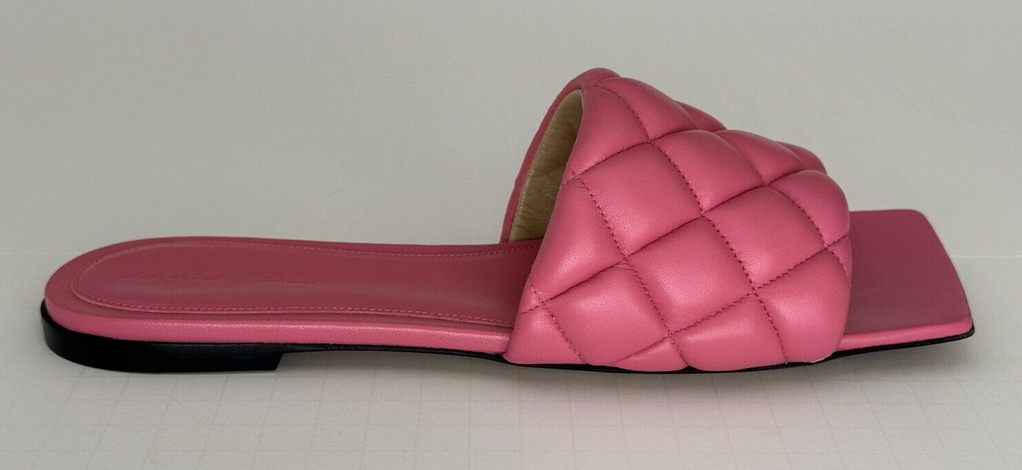 NWT $990 Bottega Veneta Pink Flat Sandals Shoes 7 US (37 Euro) 627710 Italy