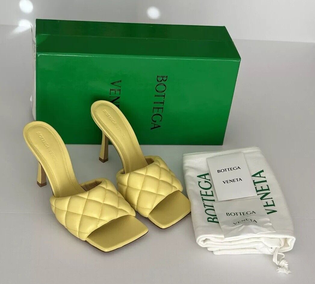 NWT $1200 Bottega Veneta Butterscotch Leather Mules 8 US (38 Euro) 592015 IT