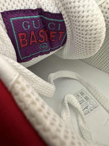 Gucci Men's Low-top White/Red Leather Sneakers 11 US (Gucci 10.5G) 697882 IT NIB