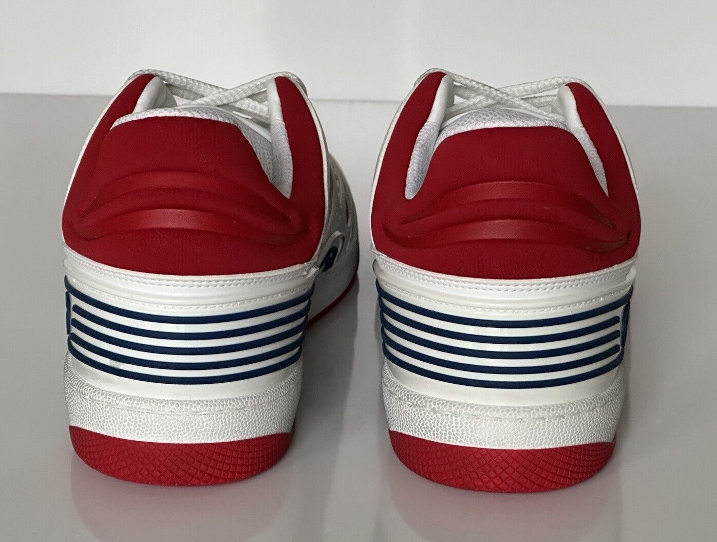 Gucci Men's Low-top White/Red Leather Sneakers 11.5 US (Gucci 11G) 697882 NIB IT