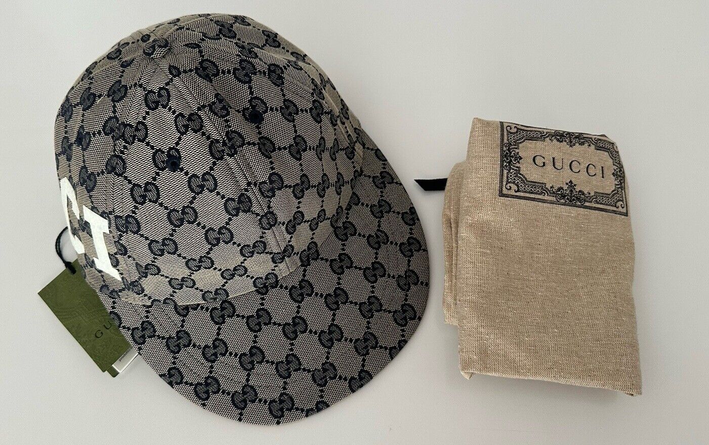 NWT Gucci GG Print Baseball Cap Hat Brown L (59 cm) Made in Italy 751400