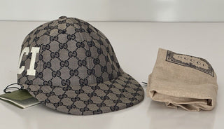NWT Gucci GG Print Baseball Cap Hat Brown L (59 cm) Made in Italy 751400