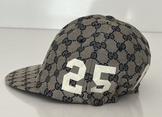 NWT Gucci GG Print Baseball Cap Hat Brown L (59 cm) Made in Italy 751400